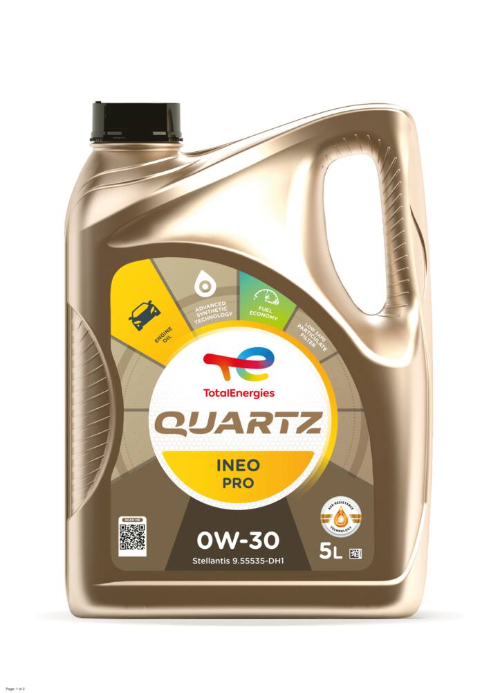 Motor oil TOTAL 0W30 QUARTZ INEO PRO 5L