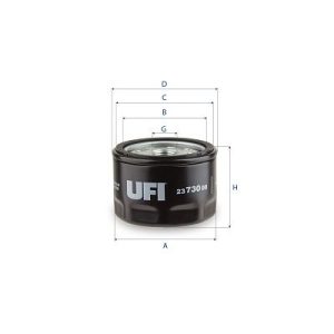 UFI 23.730.00 Eļļas filtrs