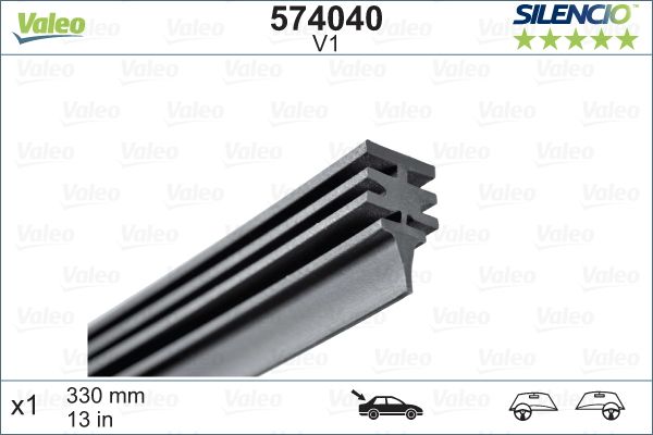 VALEO 574040 Щетка стеклоочистителя резиновая