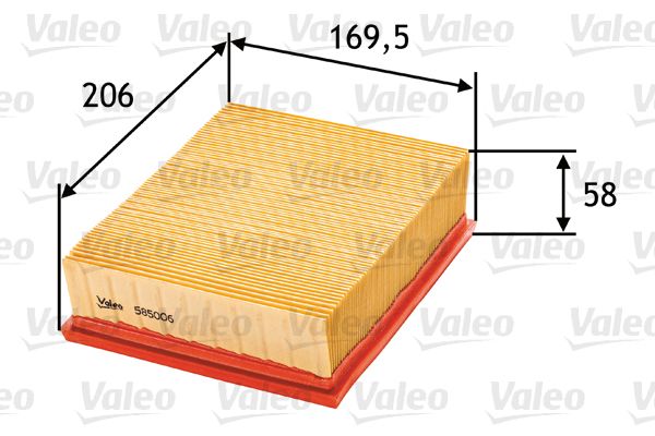 VALEO 585006 Воздушный фильтр