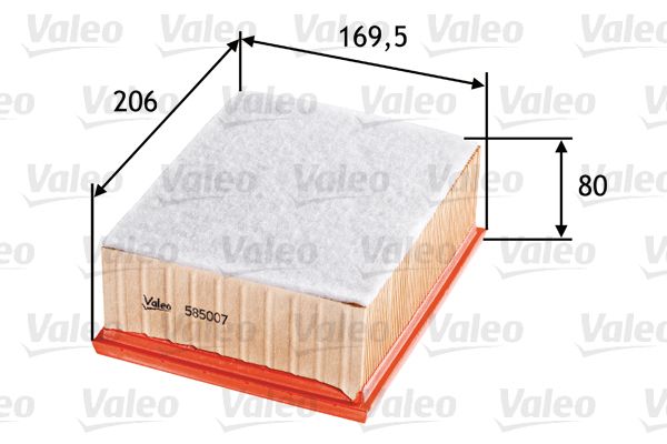 VALEO 585007 Воздушный фильтр