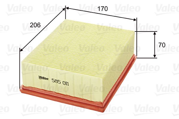 VALEO 585011 Воздушный фильтр