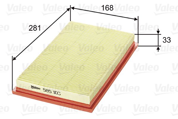 VALEO 585103 Воздушный фильтр