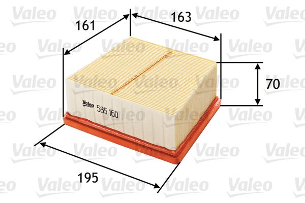 VALEO 585160 Воздушный фильтр