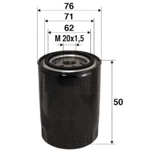 VALEO 586001 Alyvos filtras