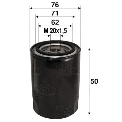 VALEO 586001 Oil filter