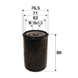VALEO 586010 Alyvos filtras