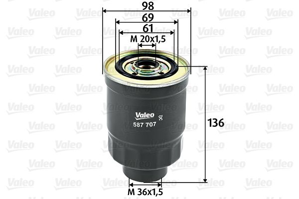 VALEO 587707 Топливный фильтр
