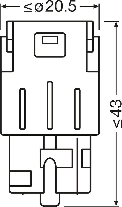 ams-OSRAM 7504DYP-2BL Lemputė, indikatorius