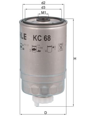 KNECHT KC 68 Degvielas filtrs