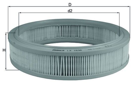 KNECHT LX 1638 Gaisa filtrs