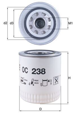 KNECHT OC 238 Масляный фильтр