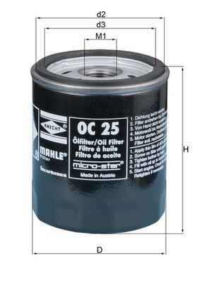 KNECHT OC 25 Масляный фильтр
