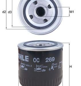 KNECHT OC 269 Eļļas filtrs
