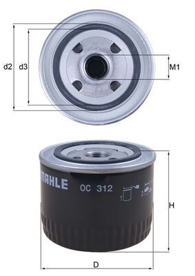KNECHT OC 312 Масляный фильтр