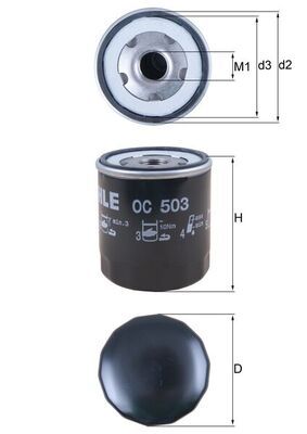 KNECHT OC 503 Масляный фильтр