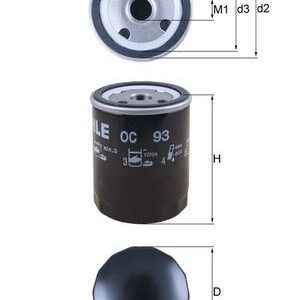 KNECHT OC 93 Alyvos filtras