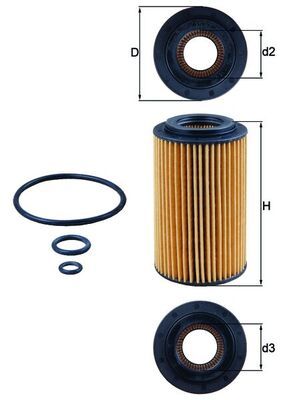 KNECHT OX 153/7D1 Масляный фильтр