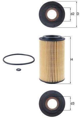 KNECHT OX 153D1 Oil filter