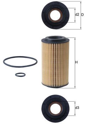 KNECHT OX 153D4 Oil filter