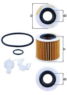 KNECHT OX 416D2 Масляный фильтр