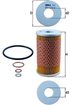 KNECHT OX 47D Oil filter