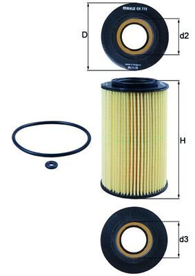 KNECHT OX 773D Масляный фильтр