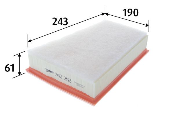 VALEO 585355 Воздушный фильтр