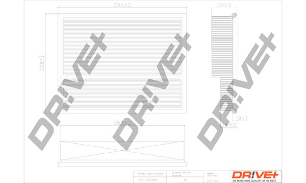 Dr!ve+ DP1110.10.0067 Воздушный фильтр