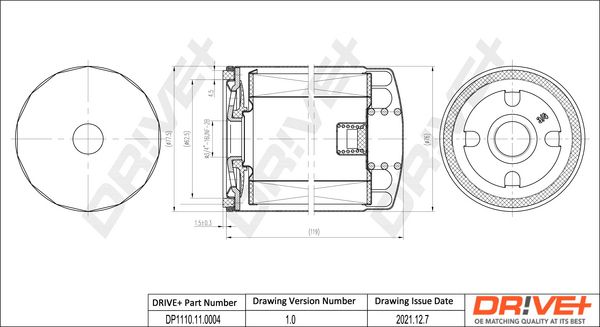 Dr!ve+ DP1110.11.0004 Oil filter