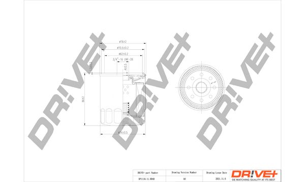 Dr!ve+ DP1110.11.0040 Масляный фильтр