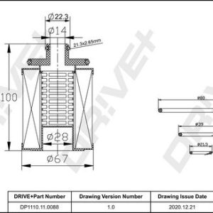 Dr!ve+ DP1110.11.0088 Oil filter