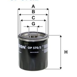 FILTRON OP 570/2 Alyvos filtras