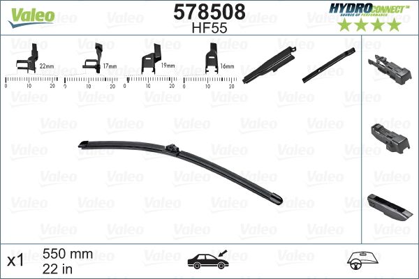 VALEO 578508 Stikla tīrītāji