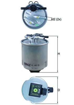 KNECHT KL 440/39 Топливный фильтр