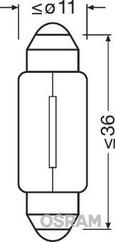 ams-OSRAM 6461 Lemputė, salono apšvietimas