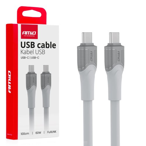 Кабель AMIO 04291 USB-C | USB-C 1m 60W
