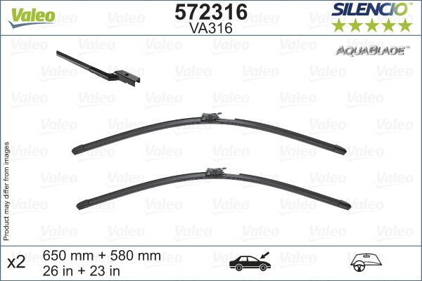 VALEO 572316 Valytuvai