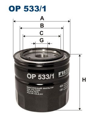 FILTRON OP 533/1 Eļļas filtrs