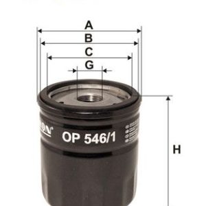 FILTRON OP 546/1 Alyvos filtras