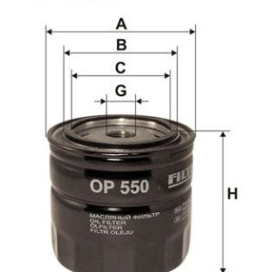 FILTRON OP 550 Alyvos filtras