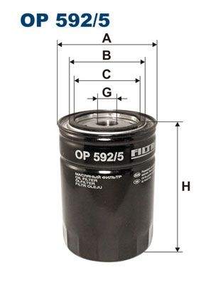 FILTRON OP 592/5 Oil filter