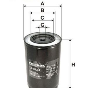 FILTRON OP 592/4 Eļļas filtrs