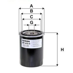FILTRON OP 632/5 Alyvos filtras
