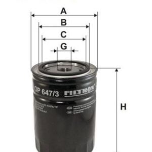 FILTRON OP 647/3 Eļļas filtrs