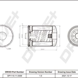 Dr!ve+ DP1110.11.0308 Oil filter