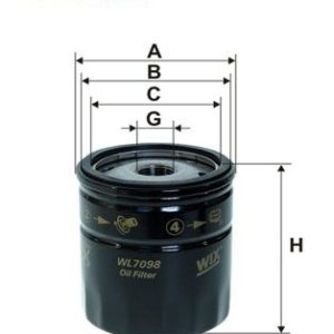 WIX FILTERS WL7098 Alyvos filtras