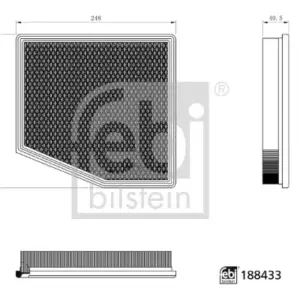 Воздушный фильтр FEBI BILSTEIN 188433
