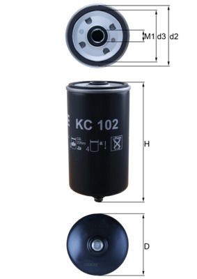 Kütusefilter MAHLE KC102
