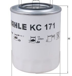 Kuro filtras MAHLE KC171